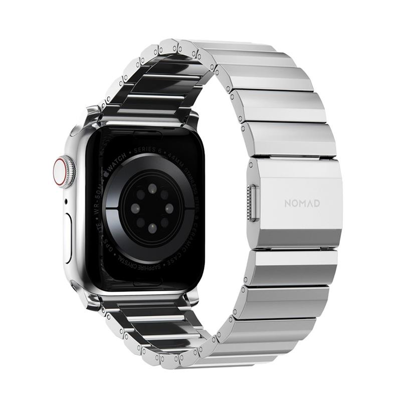 Nomad remienok pre Apple Watch 44-49 mm - Steel Band/Silver Hardware
