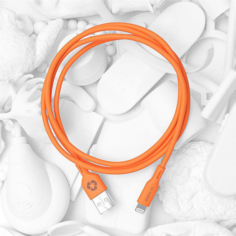 Le Cord kábel Minimalist Recycled Cable Lightning to USB 1.2m - Sunset