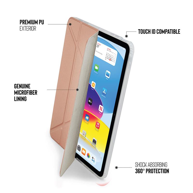 Pipetto puzdro Origami TPU Case pre iPad 10-11 Gen 2022/2025 - Rose Gold