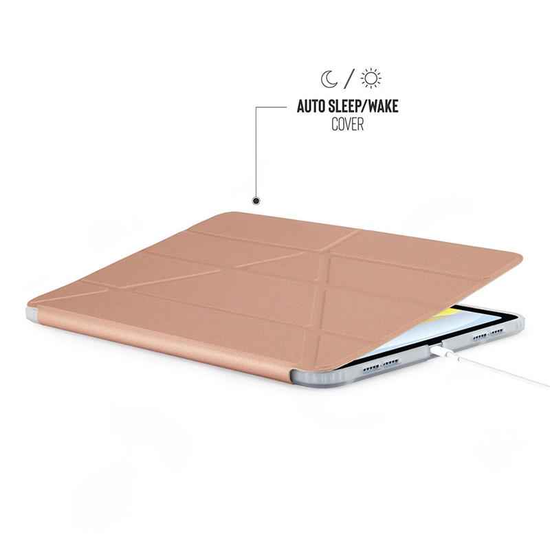 Pipetto puzdro Origami TPU Case pre iPad 10-11 Gen 2022/2025 - Rose Gold