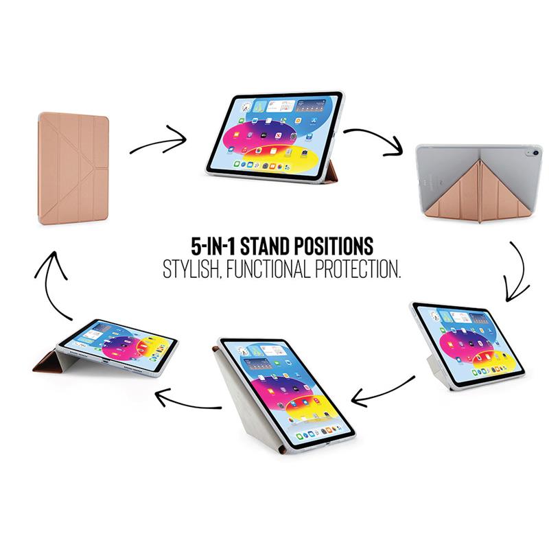 Pipetto puzdro Origami TPU Case pre iPad 10-11 Gen 2022/2025 - Rose Gold