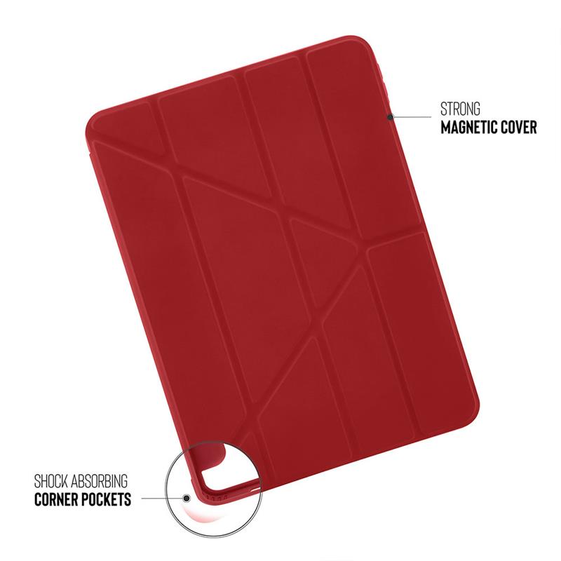Pipetto puzdro Origami TPU Case pre iPad 10-11 Gen 2022/2025 - Dark Red