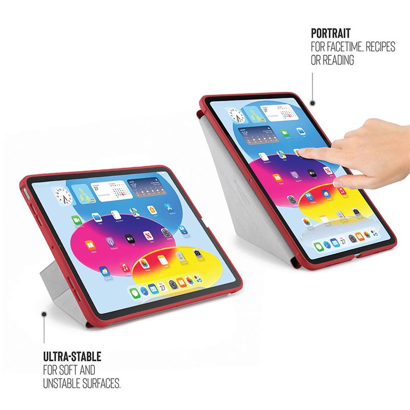 Pipetto puzdro Origami TPU Case pre iPad 10-11 Gen 2022/2025 - Dark Red