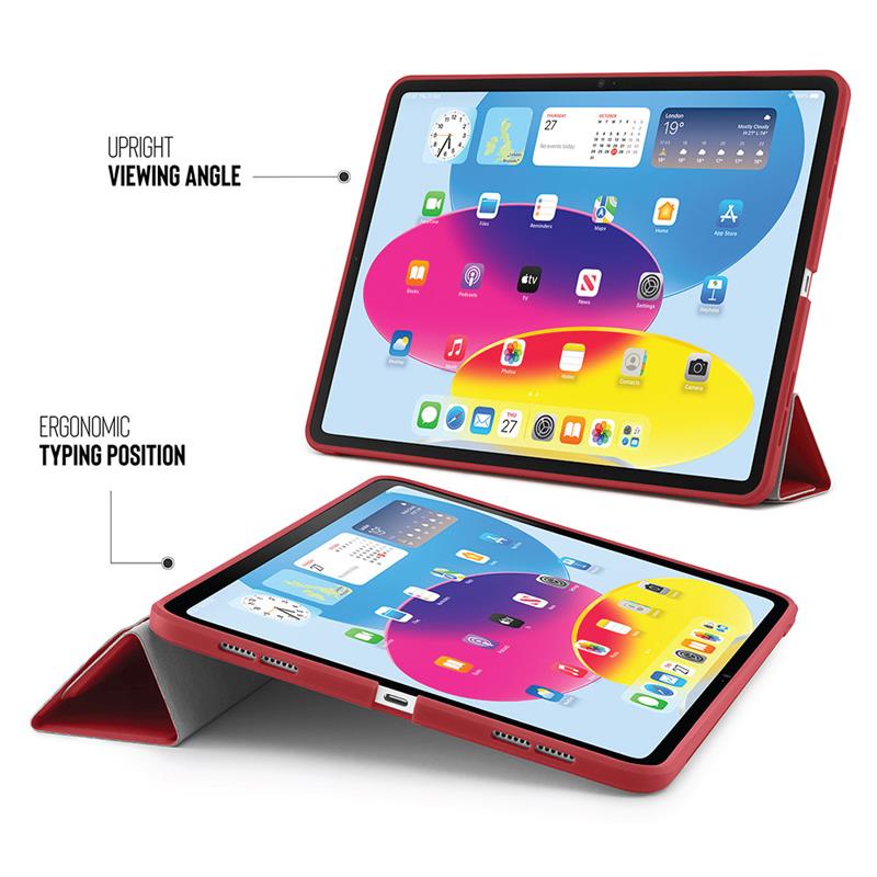 Pipetto puzdro Origami TPU Case pre iPad 10-11 Gen 2022/2025 - Dark Red