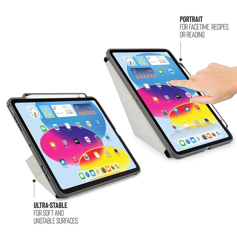 Pipetto puzdro Origami Pencil Case pre iPad 10-11 Gen 2022/2025 - Grey