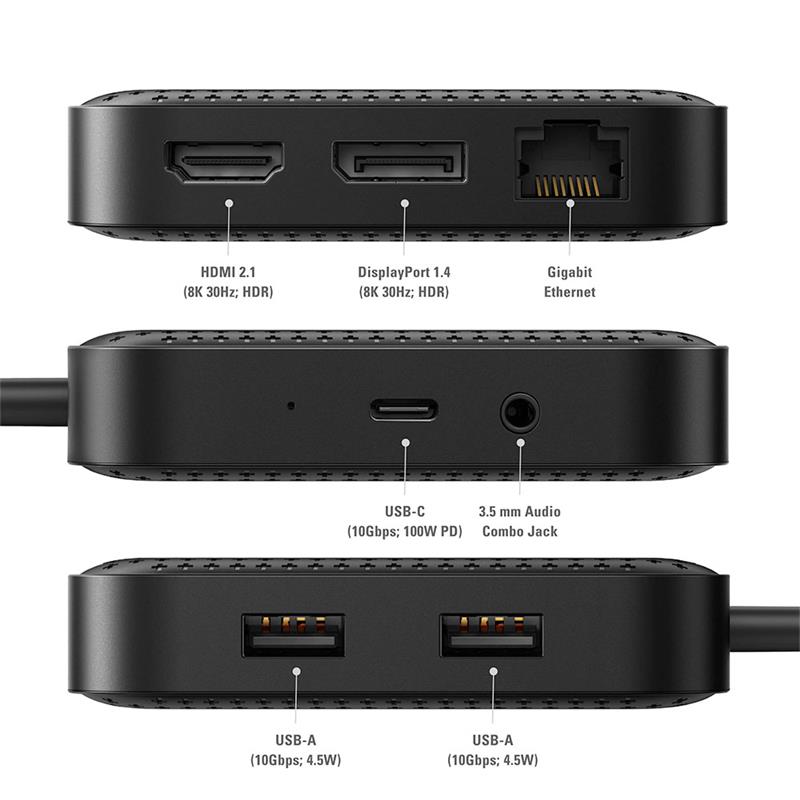 Hyper HyperDrive USB4 Mobile Dock - Black