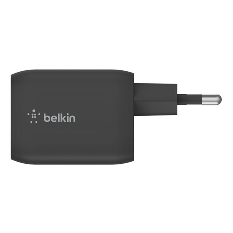 Belkin 65W Dual USB-C GaN PD Wall Charger with PPS - Black