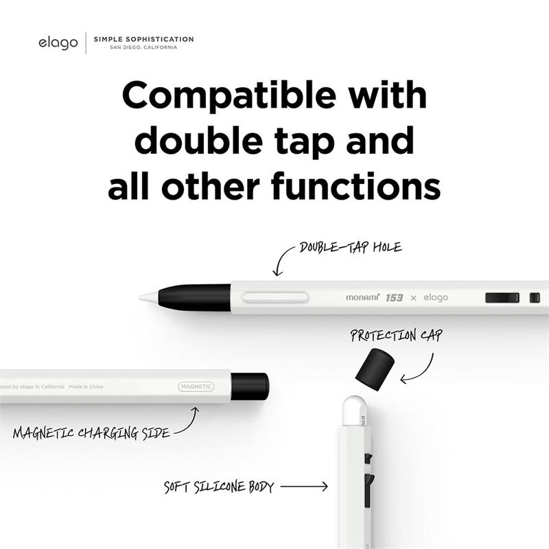Elago kryt X Monami Case pre Apple Pencil 2nd Gen & Pencil Pro - White