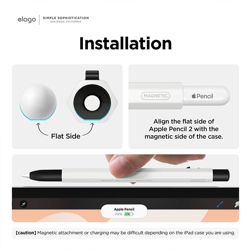 Elago kryt X Monami Case pre Apple Pencil 2nd Gen & Pencil Pro - White