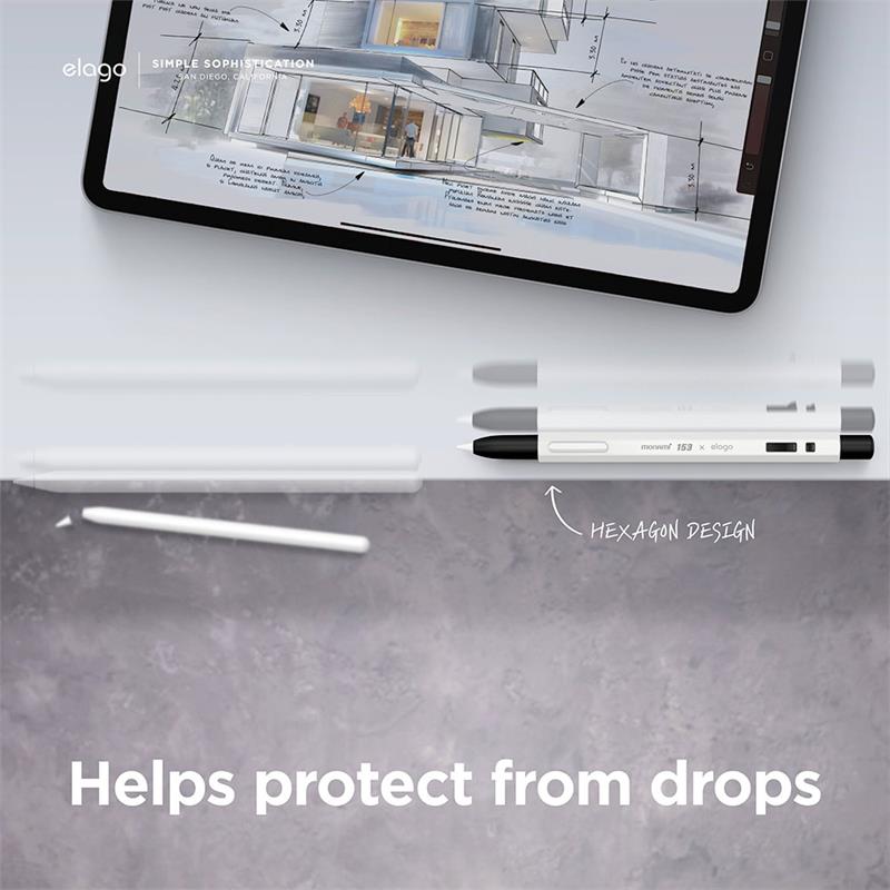 Elago kryt X Monami Case pre Apple Pencil 2nd Gen & Pencil Pro - White
