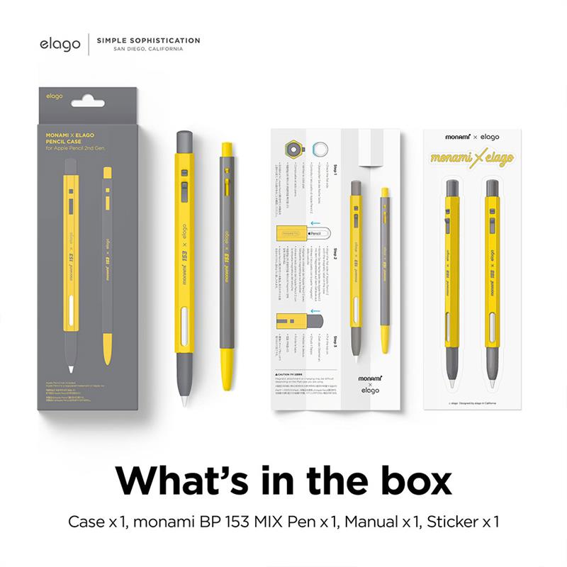 Elago kryt X Monami Case pre Apple Pencil 2nd Gen & Pencil Pro - Yellow