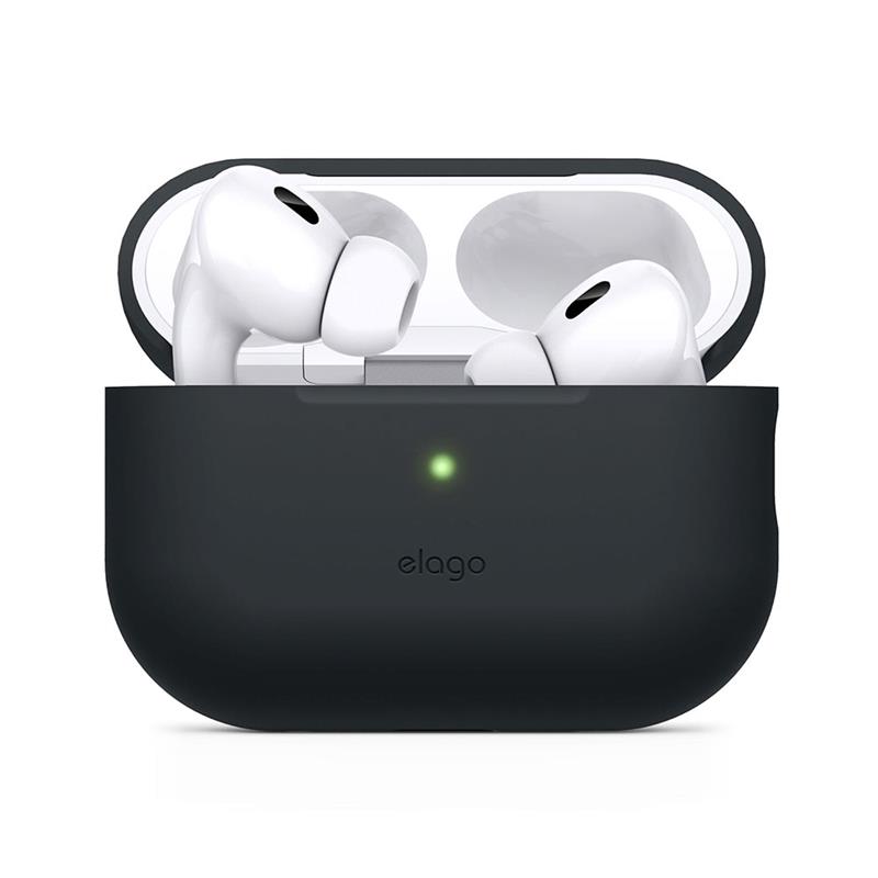 Elago Airpods Pro 2 Silicone Case with Nylon Lanyard - Black