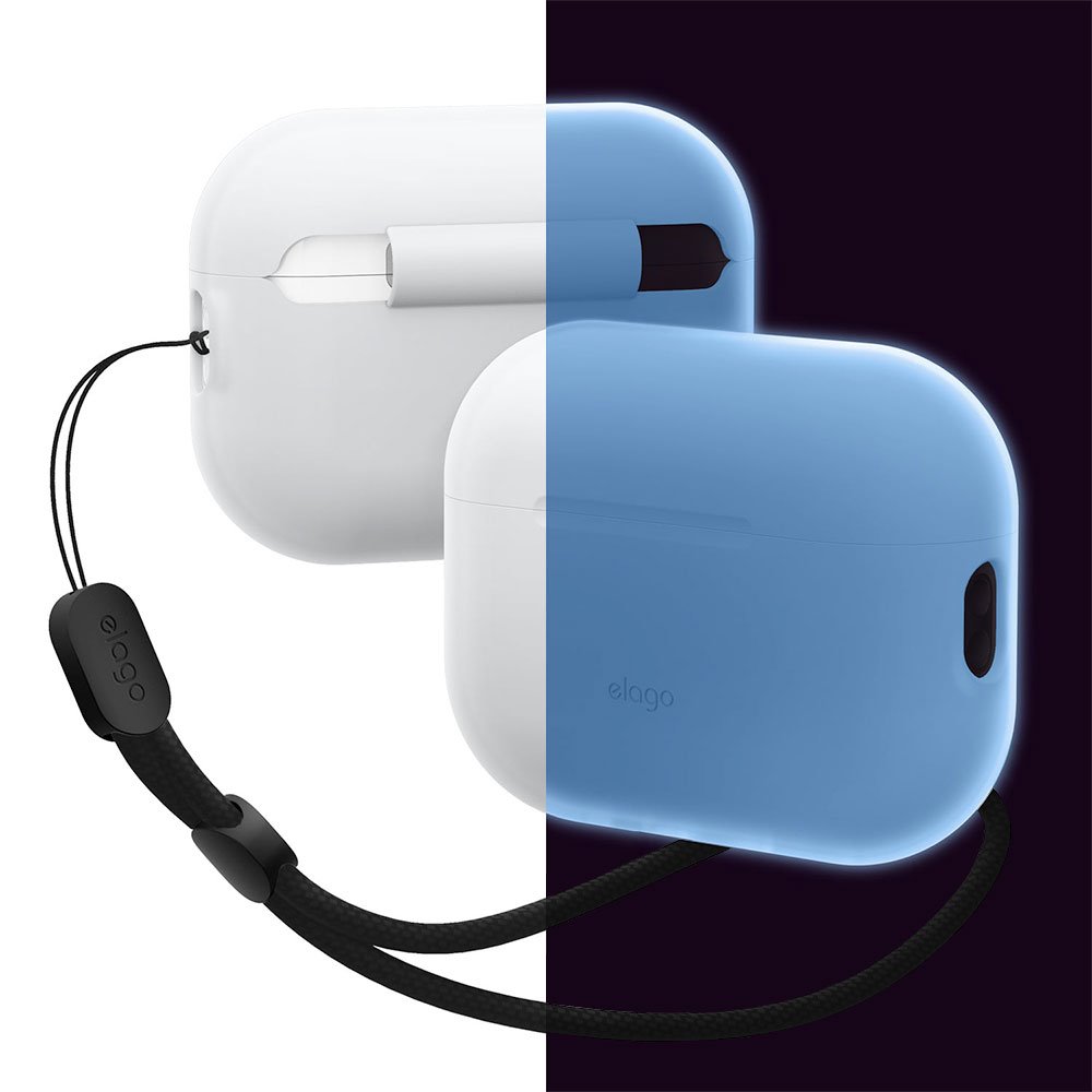 Elago Airpods Pro 2 Silicone Case with Nylon Lanyard - Nightglow Blue