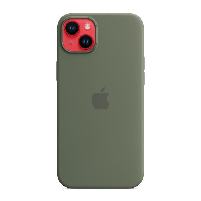 Apple iPhone 14 Plus Silicone Case with MagSafe-Olive