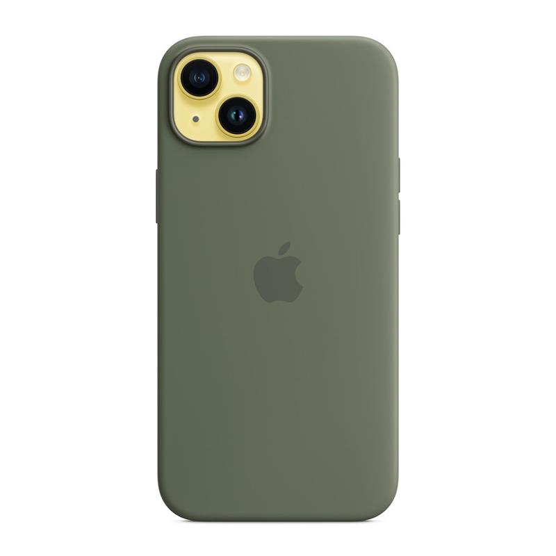 Apple iPhone 14 Plus Silicone Case with MagSafe-Olive