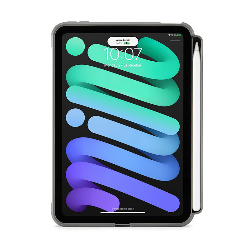 Pipetto pouzdro Origami Pencil Case pro iPad mini 6 2021/A17 Pro 2024 - Dark Grey