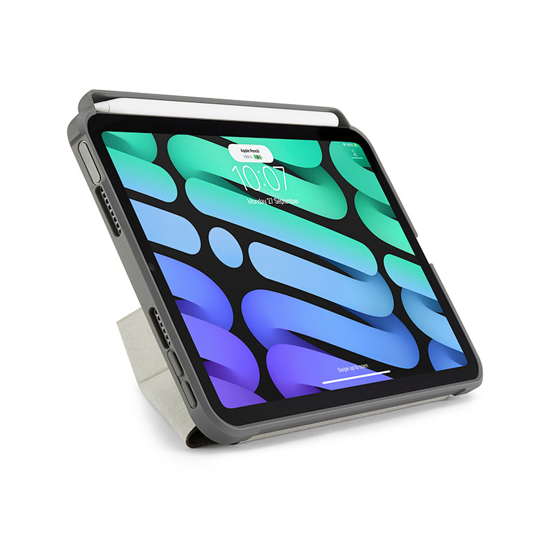 Pipetto pouzdro Origami Pencil Case pro iPad mini 6 2021/A17 Pro 2024 - Dark Grey