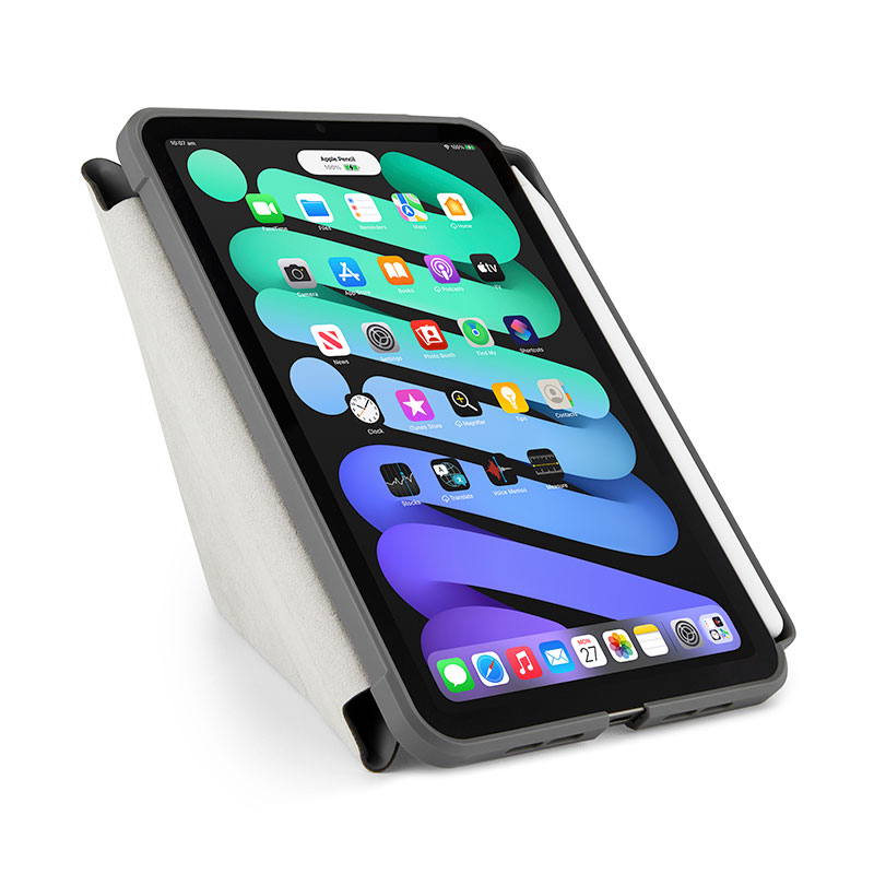 Pipetto pouzdro Origami Pencil Case pro iPad mini 6 2021/A17 Pro 2024 - Dark Grey