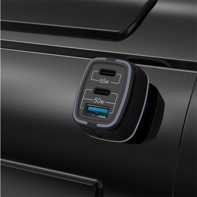 Devia nabíjačka do auta Extreme Speed Series 115W USB+2C Fast Car Charger  - Black