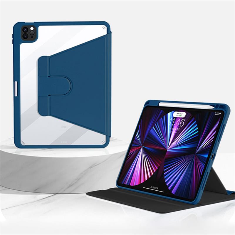 Comma puzdro Cyclone Rotation Case with Pencil Slot pre iPad 10-11 Gen 2022/2025 - Blue