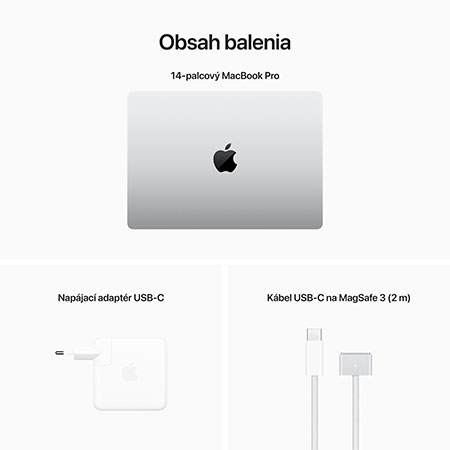 CTO MacBook Pro 14" Apple M2 Max 12C CPU 30C GPU 64GB 1TB Strieborný SK