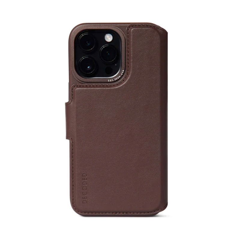 Decoded pouzdro Leather Detachable Wallet MagSafe pro iPhone 14 Pro-Brown