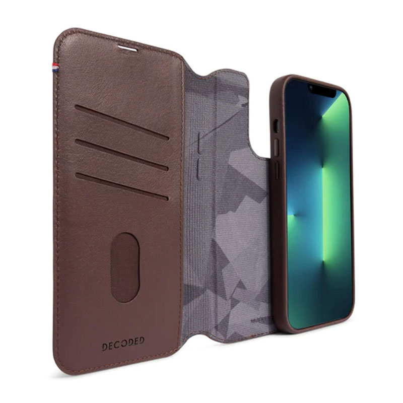 Decoded pouzdro Leather Detachable Wallet MagSafe pro iPhone 14 Pro-Brown