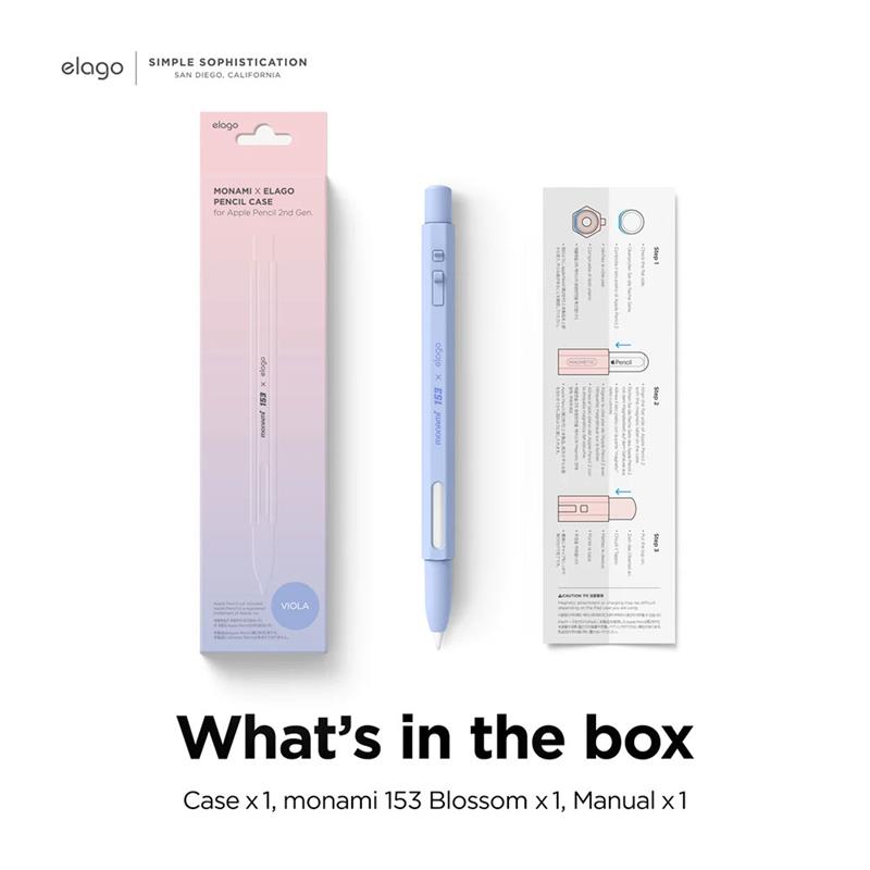 Elago kryt X Monami Case pre Apple Pencil 2nd Gen & Pencil Pro - Violet