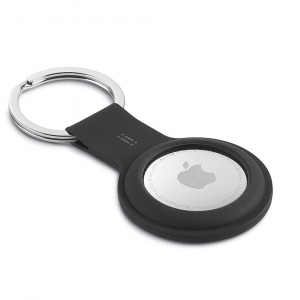 Aiino - GiGiTag Silicon holder with keychain for AirTag - Black