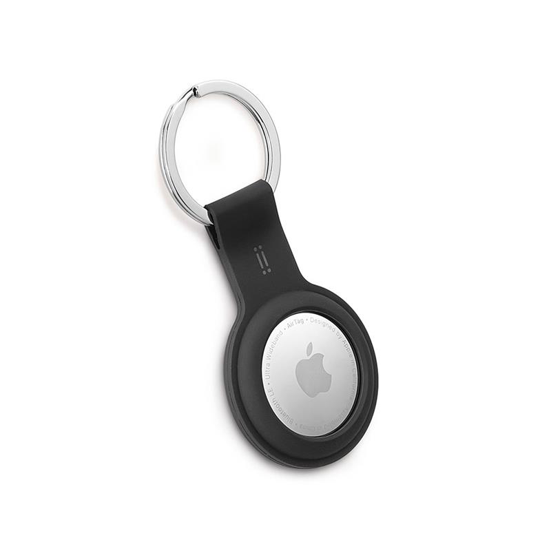 Aiino - GiGiTag Silicon holder with keychain for AirTag - Black