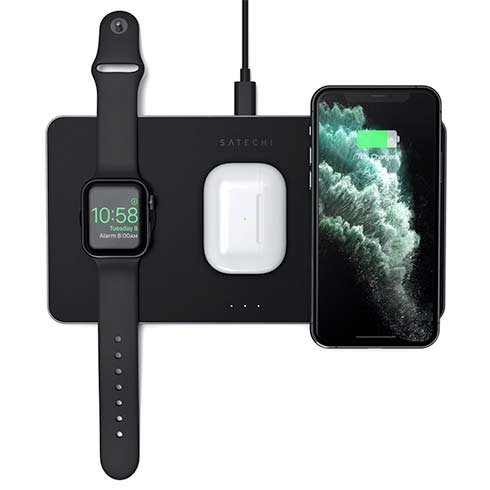 Satechi Trio Wireless Charging Pad - Space Gray* Vystavený*