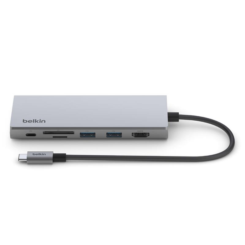Belkin Connect USB-C 7-in-1 Multiport Adapter - Space Gray