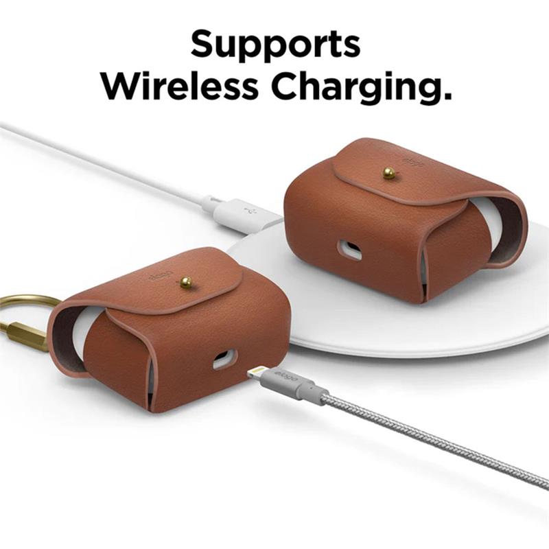 Elago Airpods Pro/Pro 2 Leather Case - Brown