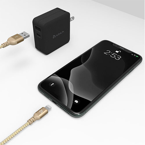 Adam Elements kábel PeAk III 120B Lightning to USB 1,2m - Gold