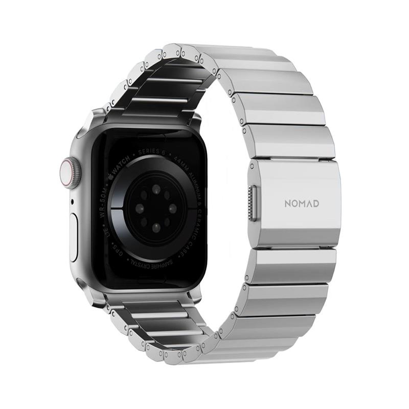 Nomad remienok pre Apple Watch 44/45/49 mm - Aluminium Band/Silver Hardware