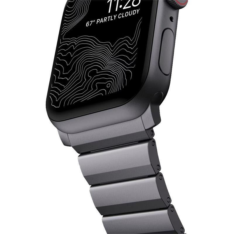 Nomad remienok pre Apple Watch 44/45/49 mm - Aluminium Band/Space Gray Hardware