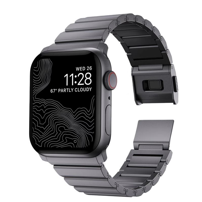Nomad remienok pre Apple Watch 44/45/49 mm - Aluminium Band/Space Gray Hardware