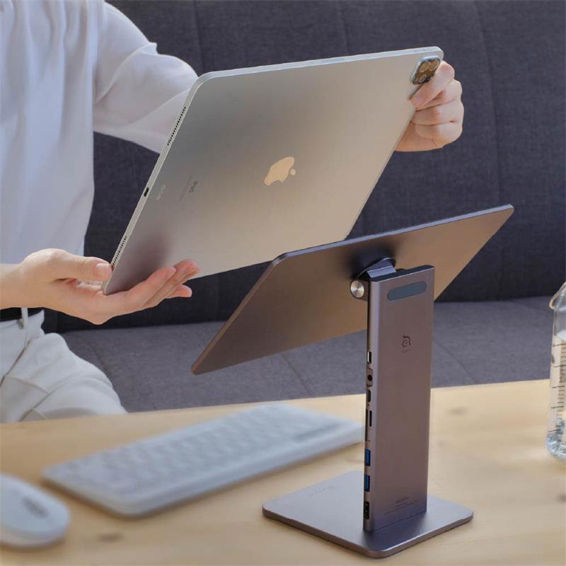 Adam Elements stojan Mag M Pro Magnetic 8-in-1 Hub pre iPad Pro 12.9" - Grey