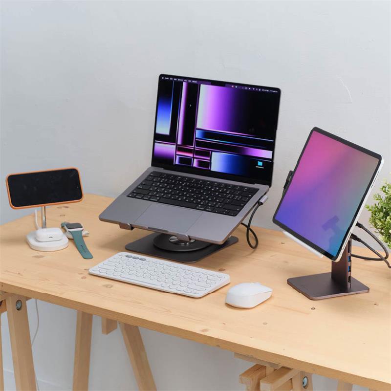 Adam Elements stojan Mag M Pro Magnetic 8-in-1 Hub pre iPad Pro 11"/Air 10.9"  - Grey