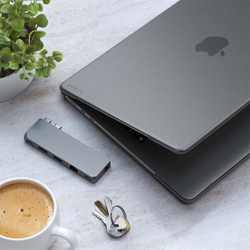 Satechi kryt Eco Hardshell Case pre Macbook Air 13" M2/M3/M4 - Dark Gray