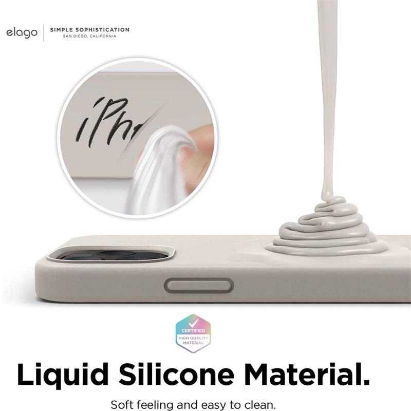 Elago kryt Silicone Case pre iPhone 12/12 Pro - Stone