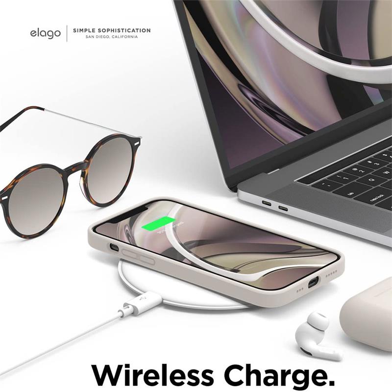 Elago kryt Silicone Case pre iPhone 12/12 Pro - Stone