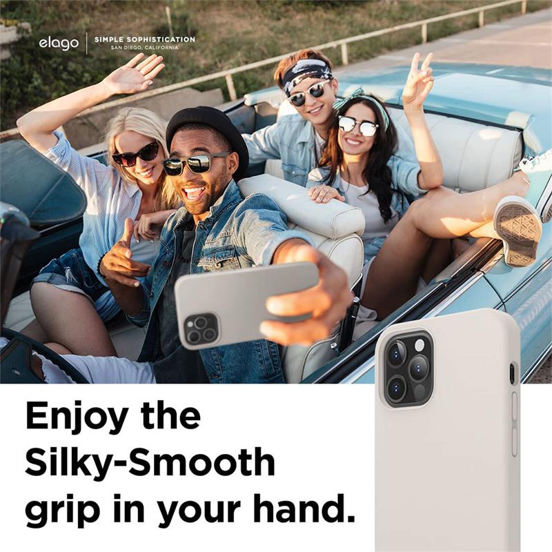 Elago kryt Silicone Case pre iPhone 12/12 Pro - Stone