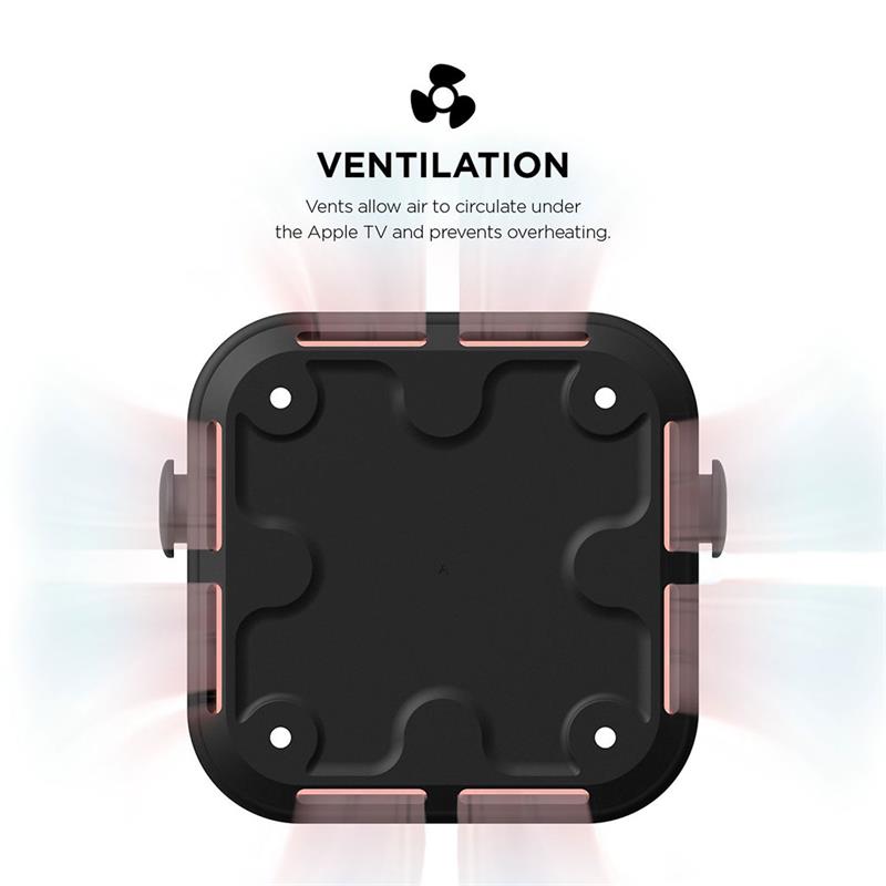 ELAGO Apple TV Multi Mount with magnet technology - Black