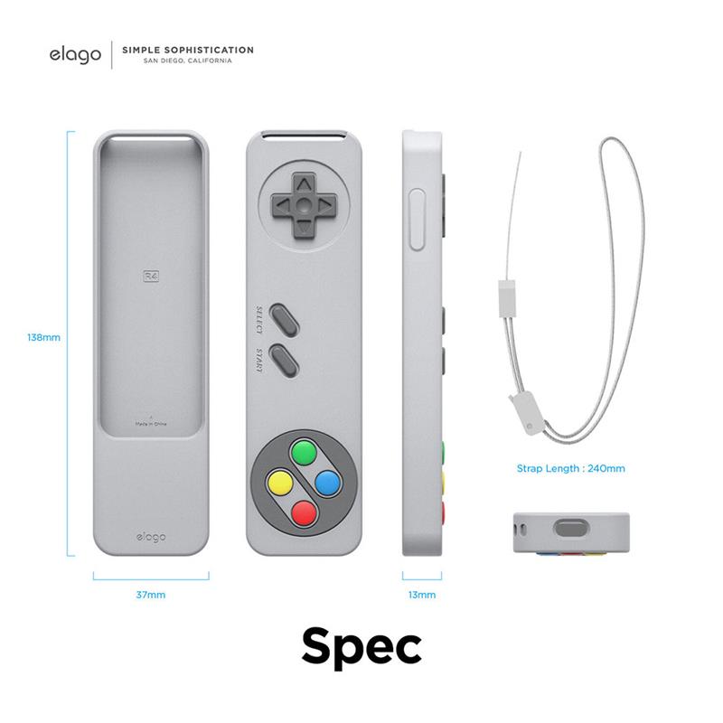Elago kryt R4 Retro Case pre Apple TV Siri Remote 2021/2022 - Light Gray