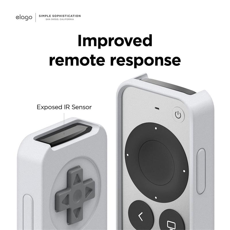 Elago kryt R4 Retro Case pre Apple TV Siri Remote 2021/2022 - Light Gray