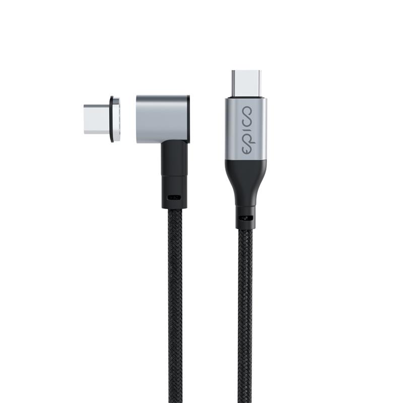 Epico Magnetický Opletený Datový kabel USB-C to USB-C - Šedý 2m