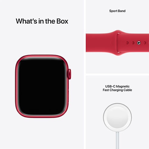 Apple Watch Series 7 GPS, 45mm (PRODUCT)RED hliník *Třída A*