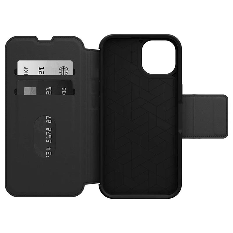 OtterBox puzdro Strada Leather Folio pre iPhone 14 - Shadow Black