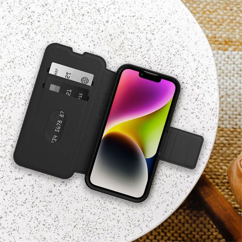 OtterBox puzdro Strada Leather Folio pre iPhone 14 - Shadow Black